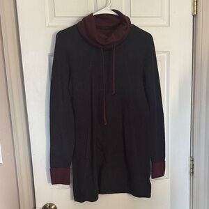 Cynthia Rowley Burgundy and Black Sweater Dress